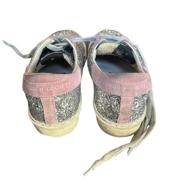 Golden Goose Hi Star Suede & Glitter Sequin Low-Top 1" Flat Platform Sneakers - Picture 7 of 7